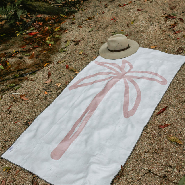 Dreamer RV Waffle Sand-free Towel Cream/Palm