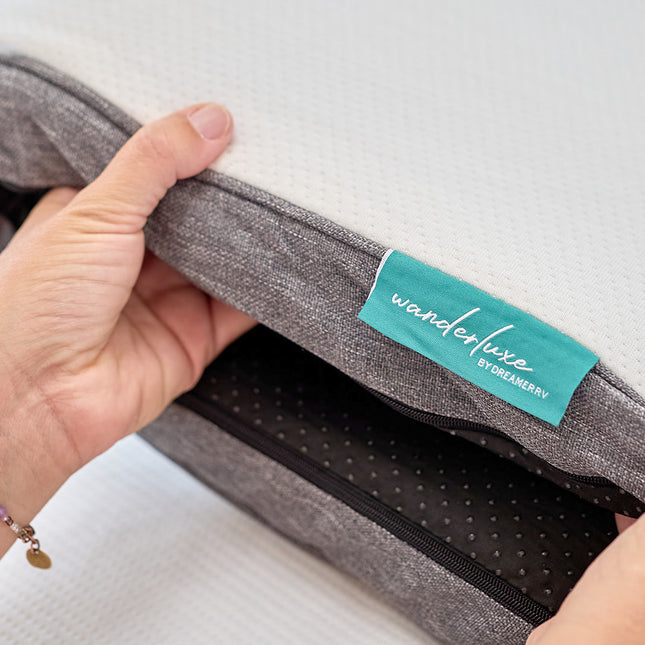 Wanderluxe™ Caravan Mattress Topper KING LEFT-CUT CORNER