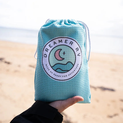 Dreamer RV Waffle Sand-free Towel Cream/Palm