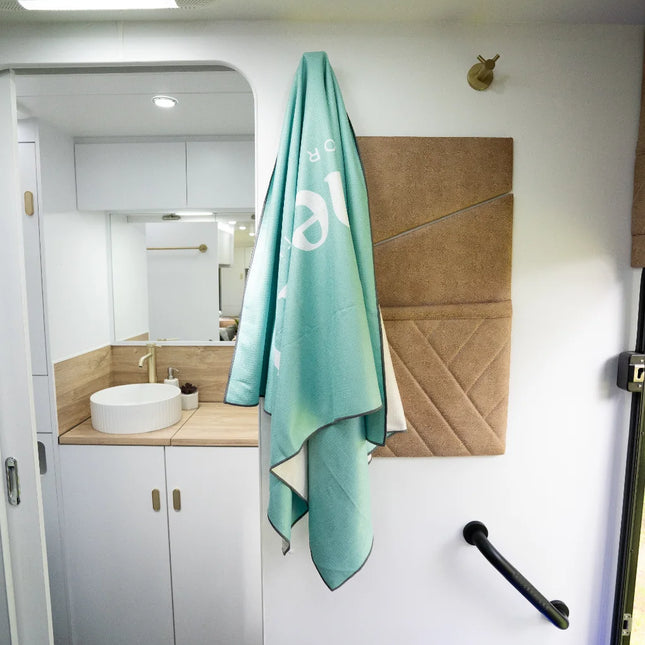 Dreamer RV Waffle Sand-free Towel Cream/Palm